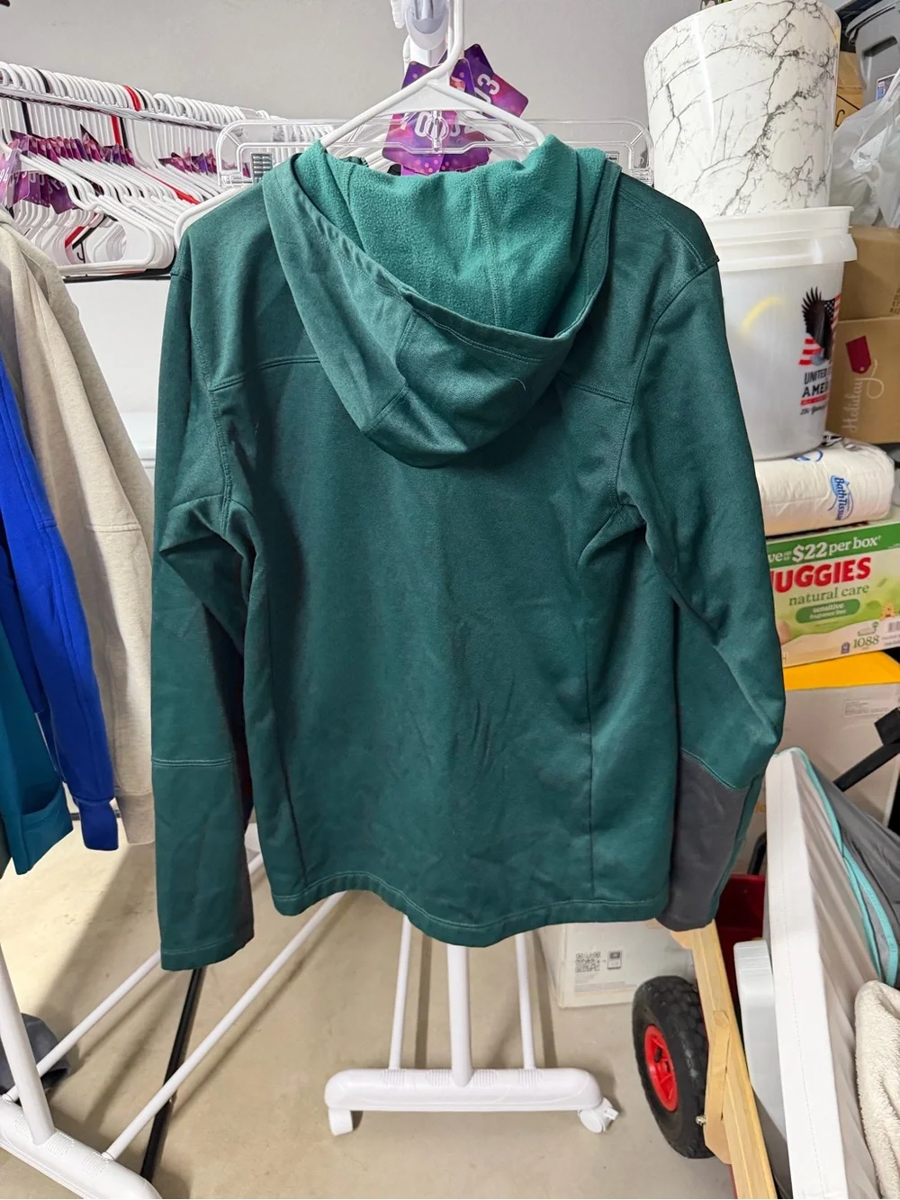 The North Face Forest Green Full-Zip Fleece Hoodie